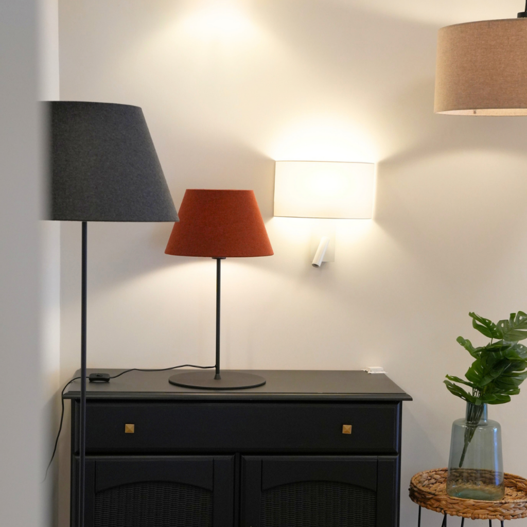 Lampen met stoffen kappen